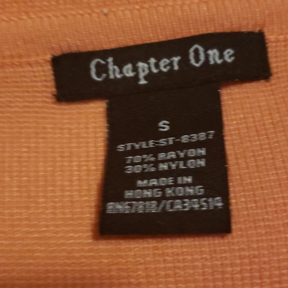 Vintage Chapter One Designer Peach Sweater - Picture 6 of 6